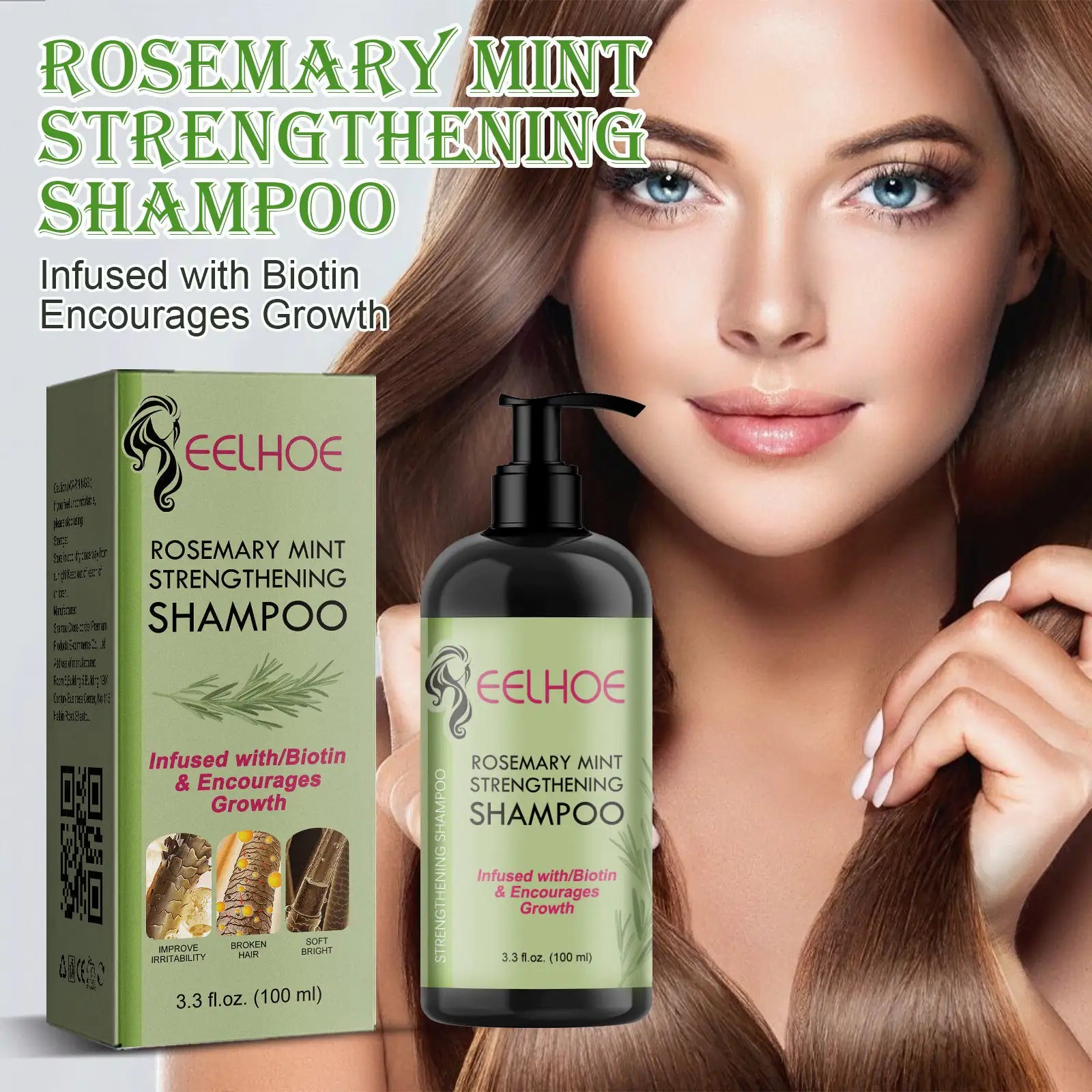 2pk Shampoo Mielle All Hair Growth Treatment Enrich/Moisturize/Repair
