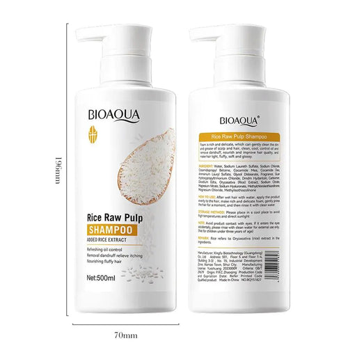 100% Raw Rice Water Volumizing Shampoo for Dry and Oily Hair