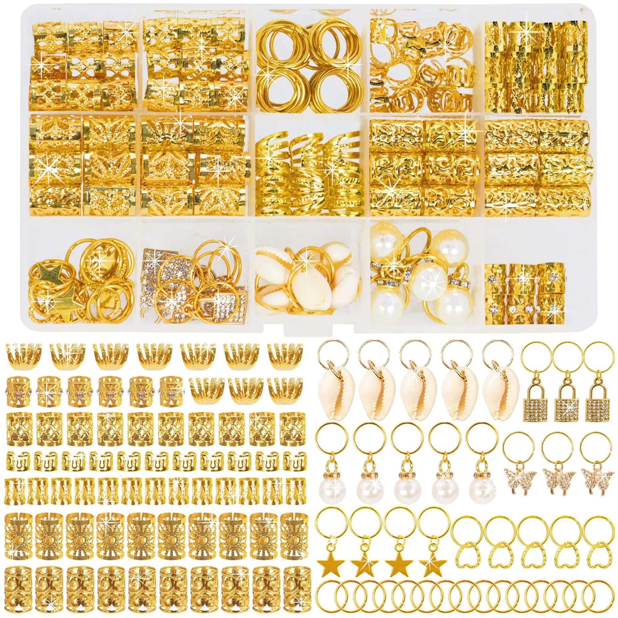 212pcs Hair Jewelry for Brads/Locs/Hair