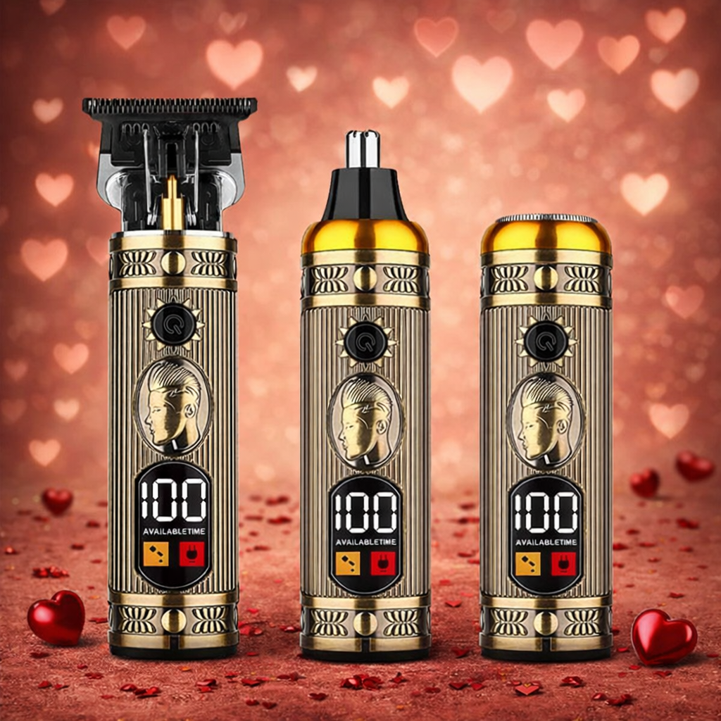 3pcs Rechargeable Cordless Electric Hair Clippers Kit