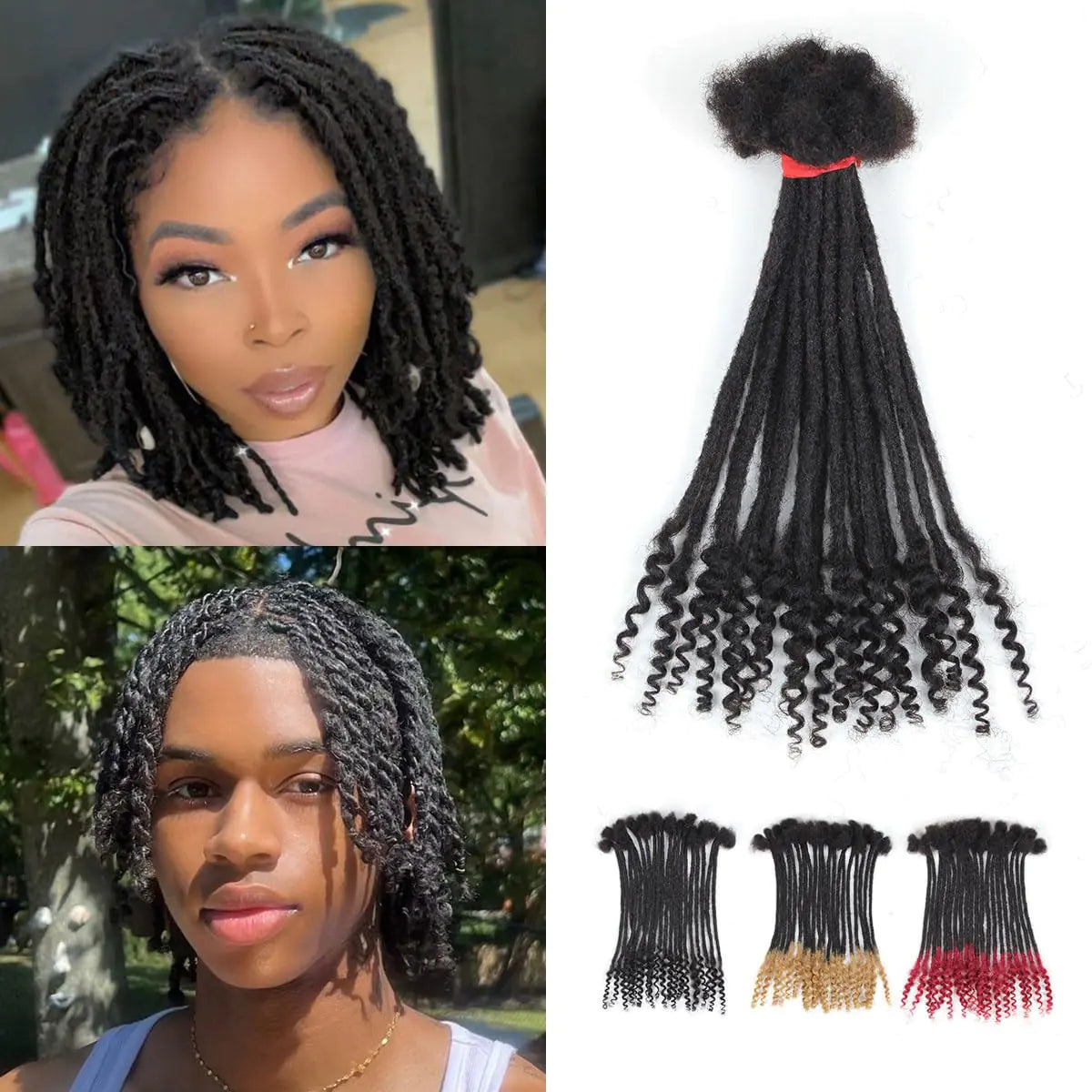 100% Natural Dreads extensions