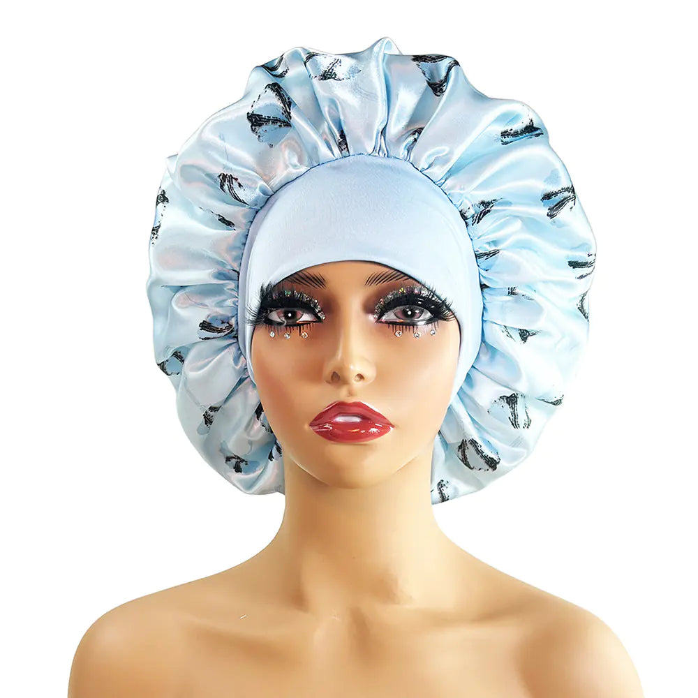 Jumbo 100% Satin Sleep Cap - All  Hair Type Care