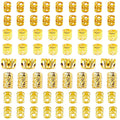 100 Pcs Gold braids/locs Jewelry Hair Accessory Dreadlock