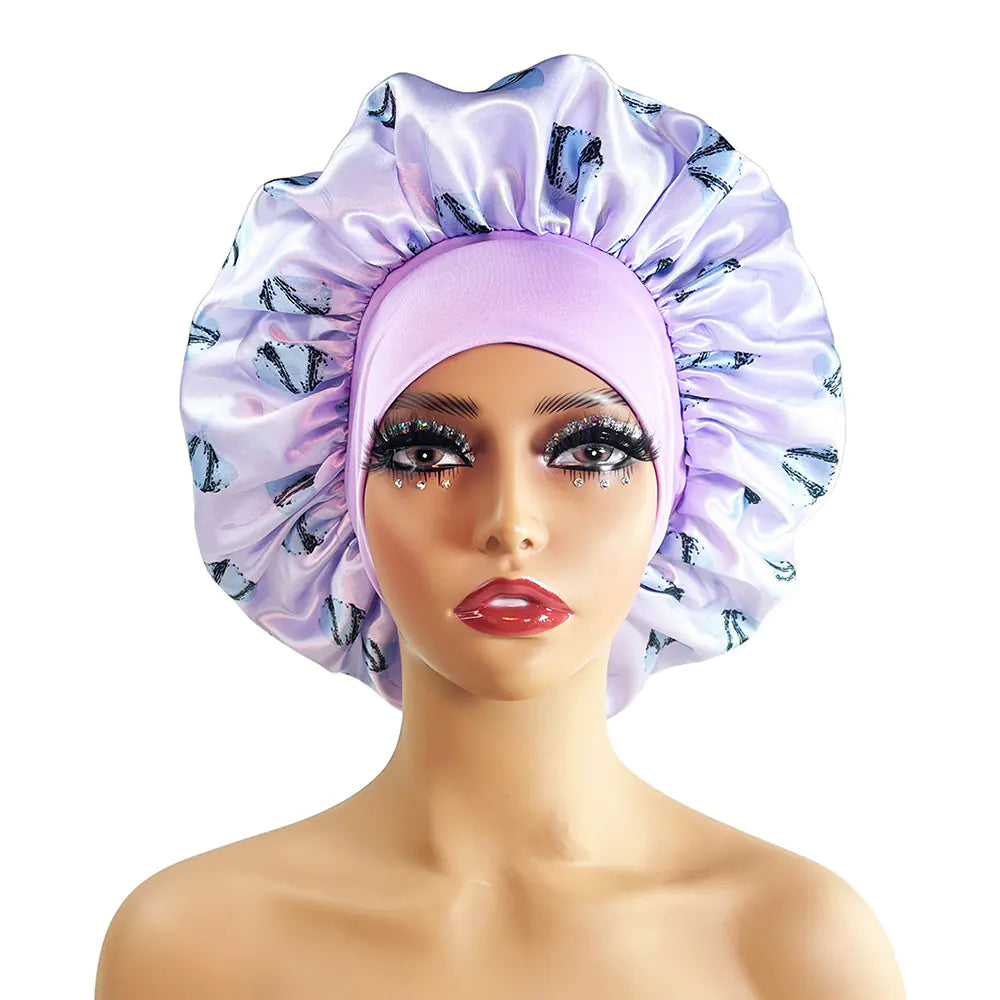 Jumbo 100% Satin Sleep Cap - All  Hair Type Care