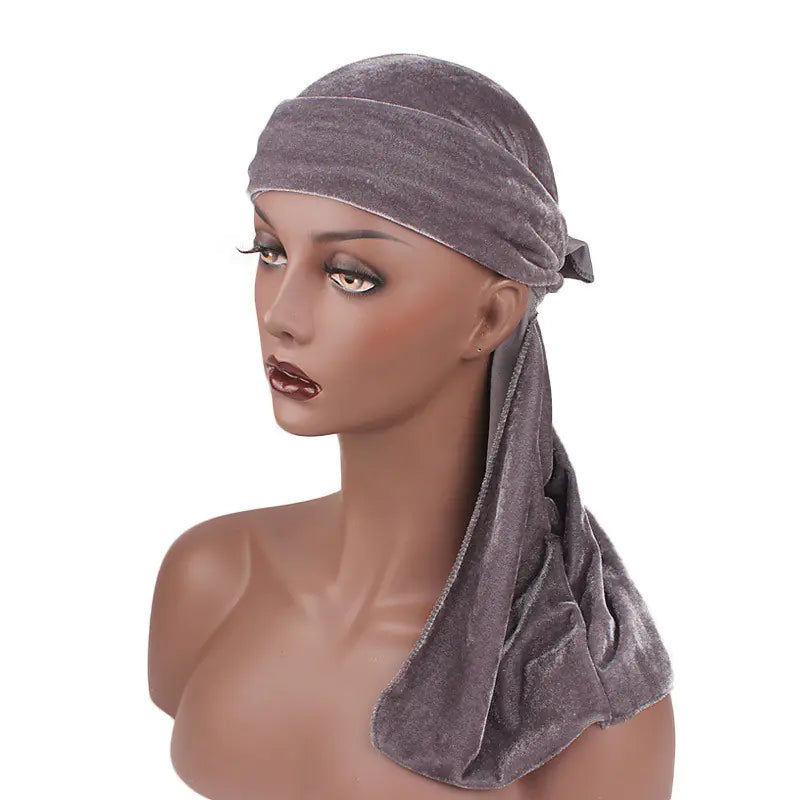 Velvet Long Tail Pirate Hat for Men and Women