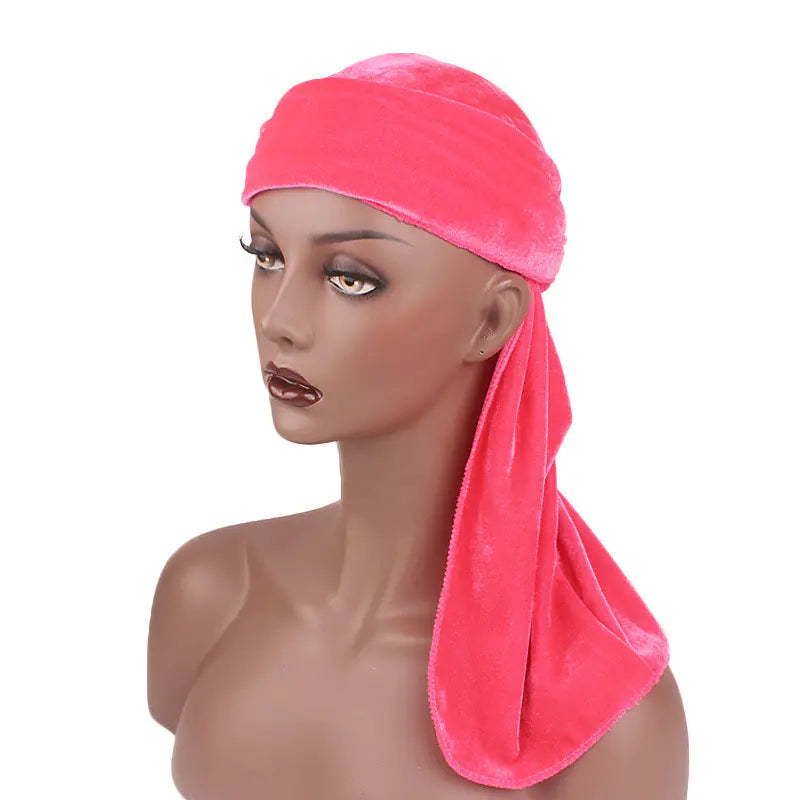 Velvet Long Tail Pirate Hat for Men and Women