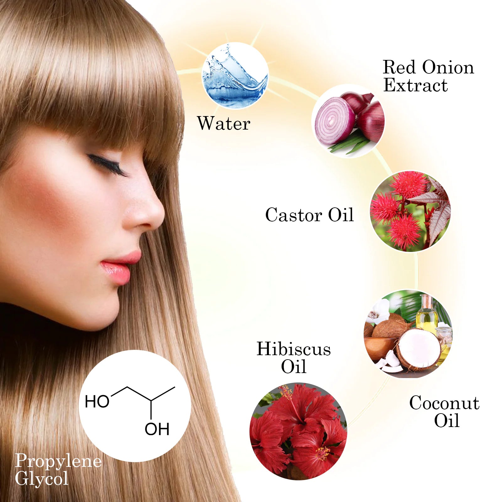 Natural Red Onion Hair Growth Oil Spray