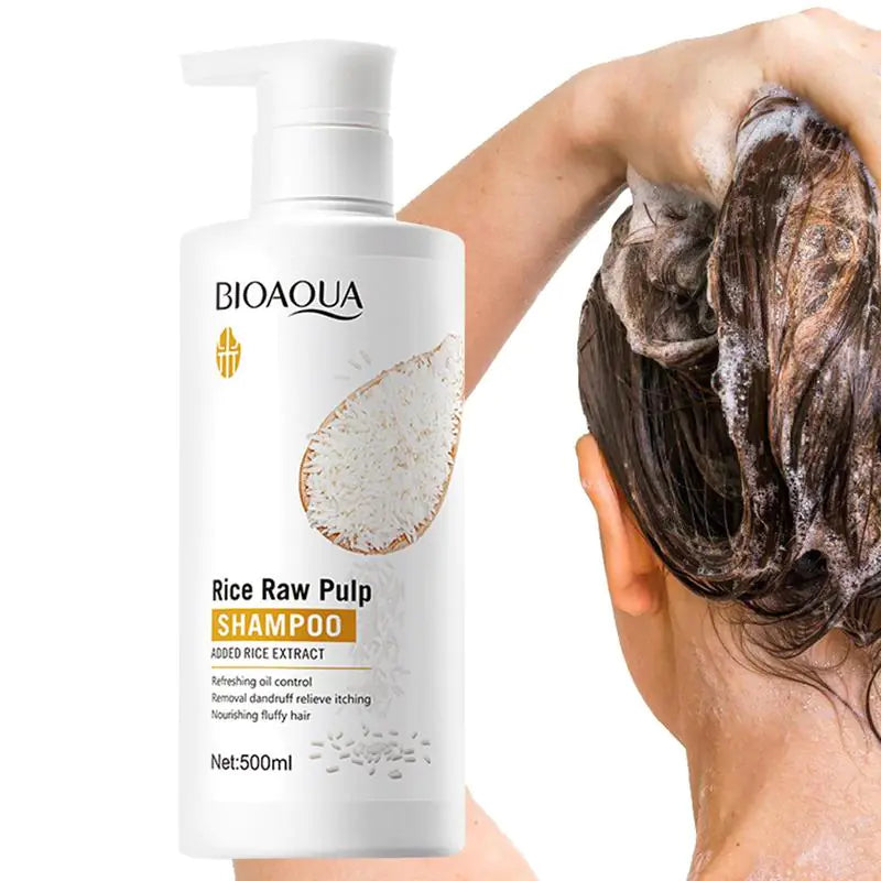 100% Raw Rice Water Volumizing Shampoo for Dry and Oily Hair