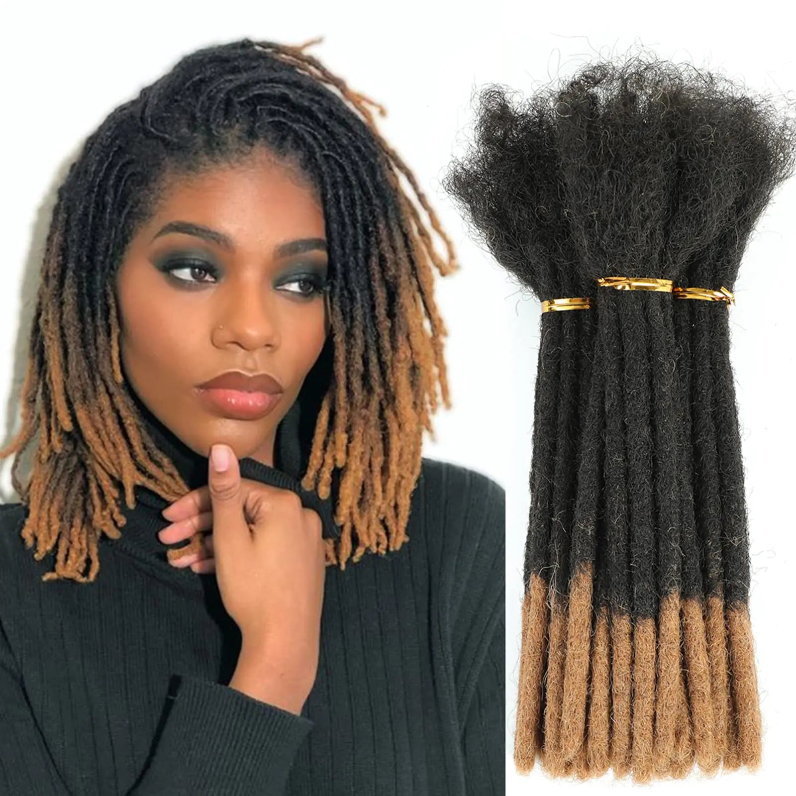 10 pcs 18 Inch Dreadlock Extensions blonde tips, chemically resistant