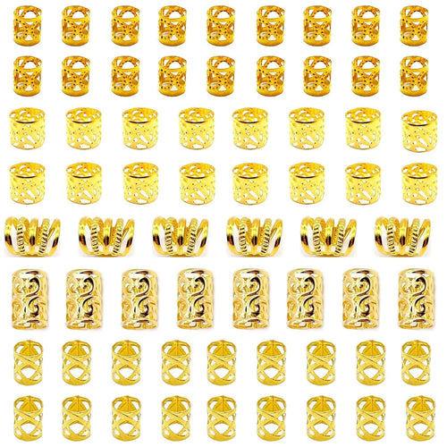 100 Pcs Gold braids/locs Jewelry Hair Accessory Dreadlock